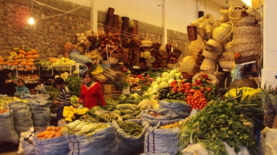 The Best Thing About Sucre, Bolivia Are The Markets. A Teeny Tiny Section of Giant Mercado Central in Sucre