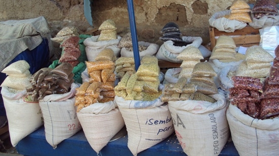 Sucre, Bolivia Travel Photo Memories. Dried Legumes at the Market in Sucre